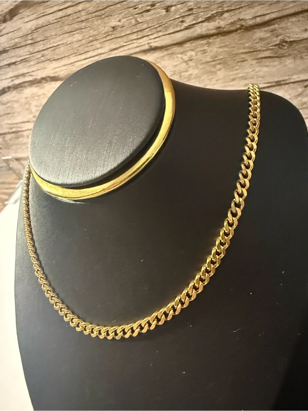Gold Plated On Stainless Steel Chain Necklace - Classic Mens Jewelry